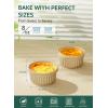 imageSweese Porcelain Souffle Dishes Ramekins  8 Ounce for Souffle Creme Brulee and Ice Cream  Set of 6 TurquoiseBeige gray
