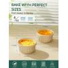imageSweese Porcelain Souffle Dishes Ramekins  8 Ounce for Souffle Creme Brulee and Ice Cream  Set of 6 TurquoiseBeige gray