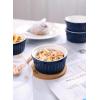imageSweese Porcelain Souffle Dishes Ramekins  8 Ounce for Souffle Creme Brulee and Ice Cream  Set of 6 TurquoiseNavy
