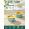 imageSweese Porcelain Souffle Dishes Ramekins  8 Ounce for Souffle Creme Brulee and Ice Cream  Set of 6 TurquoiseTurquoise