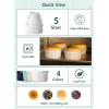imageSweese Porcelain Souffle Dishes Ramekins  8 Ounce for Souffle Creme Brulee and Ice Cream  Set of 6 TurquoiseTurquoise