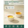 imageSweese Porcelain Souffle Dishes Ramekins  8 Ounce for Souffle Creme Brulee and Ice Cream  Set of 6 TurquoiseWhite