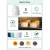 imageSweese Porcelain Souffle Dishes Ramekins  8 Ounce for Souffle Creme Brulee and Ice Cream  Set of 6 TurquoiseWhite
