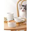 imageSweese Porcelain Souffle Dishes Ramekins  8 Ounce for Souffle Creme Brulee and Ice Cream  Set of 6 TurquoiseWhite