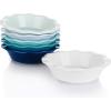 imageSweese 521003 Porcelain Mini Pie Pan Set 65 Inch  12 oz Individual Pie Plate NonStick Pie Dish Round Pie Tins with Ruffled Edge set of 6 Multicolor Cool Assorted ColorMulticolor