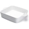 imageSweese 8x8 inch Square Porcelain Baking Dish with Double Handles  NonStick Oven Casserole Pan for Brownie Lasagna Roasting  Great for Serving or CookingWhite