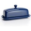 imageSweese Butter Dish with Lid Porcelain Butter Keeper 78 Inch Butter Holder with Handle Cover Butter Container Perfect for East West Coast Butter RedNavy