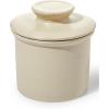 imageSweese French Butter Dish  Butter Crock for Counter with Water Line for Fresh Spreadable Butter  French Butter Keeper with Lid  Housewarming Gift For The One Who Has It All  WhiteNeutral