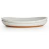 imageSweese Oval Serving Platters 145 Inch Beige Porcelain Serving Platters for Party Large Serving Trays Serving Plates for Fish Dish Steak Restaurant Thanksgiving Serving Dish Set of 2Dove Grey