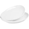 imageSweese Oval Serving Platters 145 Inch White Porcelain Serving Platters for Party Large Oval Serving Trays Serving Plates for Fish Dish Steak Restaurant Dessert Shop Set of 2