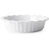imageSweese Porcelain Deep Fluted Pie Dish for Baking  9 inch Porcelain Pie Plate for Apple Quiche Pot Pies Tart  Leaf  BrownWhite