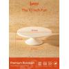 imageSweese 10Inch Porcelain Cake Stand Round Dessert Stand Cupcake Stand for Birthday Parties Weddings Baby Shower and Other Events White10 x 10 x 35