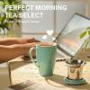 imageSweese 15 OZ Porcelain Tea Mug with Infuser and Lid Loose Leaf Tea Cup Gifts for Tea Lover Bluish GreyMint Green