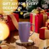 imageSweese 15 OZ Porcelain Tea Mug with Infuser and Lid Loose Leaf Tea Cup Gifts for Tea Lover Bluish GreyPurple