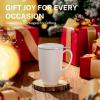 imageSweese 15 OZ Porcelain Tea Mug with Infuser and Lid Loose Leaf Tea Cup Gifts for Tea Lover Bluish GreyWhite