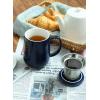 imageSweese 20 OZ Porcelain Tea Mug with Infuser and Lid Loose Leaf Tea Cup Gifts for Tea Lover  Mint GreenDark Blue