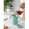 imageSweese 20 OZ Porcelain Tea Mug with Infuser and Lid Loose Leaf Tea Cup Gifts for Tea Lover  Mint GreenMint Green