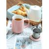 imageSweese 20 OZ Porcelain Tea Mug with Infuser and Lid Loose Leaf Tea Cup Gifts for Tea Lover  Mint GreenPink