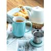 imageSweese 20 OZ Porcelain Tea Mug with Infuser and Lid Loose Leaf Tea Cup Gifts for Tea Lover  Mint GreenSea Blue