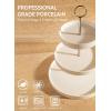 imageSweese 3 Tier Cupcake Stand White Porcelain Cake Stand Dessert Stand Tiered Serving Trays for Parties105