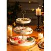imageSweese 3 Tier Cupcake Stand White Porcelain Cake Stand Dessert Stand Tiered Serving Trays for Parties105