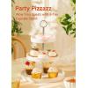 imageSweese 3 Tier Cupcake Stand White Porcelain Cake Stand Dessert Stand Tiered Serving Trays for Parties105