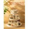 imageSweese 3 Tier Cupcake Stand White Porcelain Cake Stand Dessert Stand Tiered Serving Trays for Parties105