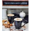 imageSweese Porcelain Coffee Mugs  16 Ounce Top to the Rim for Coffee Latte Tea Cocoa Set of 4 YellowBlack