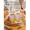 imageSweese Porcelain Coffee Mugs  16 Ounce Top to the Rim for Coffee Latte Tea Cocoa Set of 4 YellowDove Grey