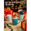 imageSweese Porcelain Coffee Mugs  16 Ounce Top to the Rim for Coffee Latte Tea Cocoa Set of 4 YellowMulticolor