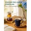 imageSweese Porcelain Coffee Mugs  16 Ounce Top to the Rim for Coffee Latte Tea Cocoa Set of 4 YellowNavy