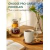 imageSweese Porcelain Coffee Mugs  16 Ounce Top to the Rim for Coffee Latte Tea Cocoa Set of 4 YellowNeutral Colors