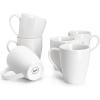 imageSweese Porcelain Coffee Mugs  16 Ounce Top to the Rim for Coffee Latte Tea Cocoa Set of 4 YellowWhite
