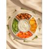 imageSweese Porcelain Divided Serving Dishes Relish Tray Serving Bowls for Parties  Perfect for Chips and Dip Veggies Candy and Snacks WhiteWhite