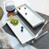 imageSweese Rectangular Porcelain Platters Serving Trays for Parties  138 Inch Set of 4 WhiteWhite