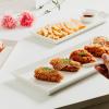 imageSweese Rectangular Porcelain Platters Serving Trays for Parties  138 Inch Set of 4 WhiteWhite