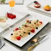 imageSweese Rectangular Porcelain Platters Serving Trays for Parties  138 Inch Set of 4 WhiteWhite