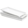 imageSweese Rectangular Porcelain Platters Serving Trays for Parties  138 Inch Set of 4 WhiteWhite
