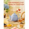 imageSweese Teapot Porcelain Tea Pot with Stainless Steel Infuser Blooming ampamp Loose Leaf Teapot  27ounce LilacLilac