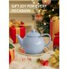 imageSweese Teapot Porcelain Tea Pot with Stainless Steel Infuser Blooming ampamp Loose Leaf Teapot  27ounce LilacLilac