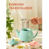 imageSweese Teapot Porcelain Tea Pot with Stainless Steel Infuser Blooming ampamp Loose Leaf Teapot  27ounce LilacMint Green