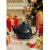 imageSweese Teapot Porcelain Tea Pot with Stainless Steel Infuser Blooming ampamp Loose Leaf Teapot  27ounce LilacNavy