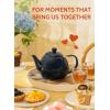imageSweese Teapot Porcelain Tea Pot with Stainless Steel Infuser Blooming ampamp Loose Leaf Teapot  27ounce LilacNavy