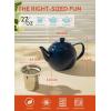 imageSweese Teapot Porcelain Tea Pot with Stainless Steel Infuser Blooming ampamp Loose Leaf Teapot  27ounce LilacNavy