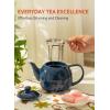 imageSweese Teapot Porcelain Tea Pot with Stainless Steel Infuser Blooming ampamp Loose Leaf Teapot  27ounce LilacNavy