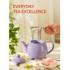 imageSweese Teapot Porcelain Tea Pot with Stainless Steel Infuser Blooming ampamp Loose Leaf Teapot  27ounce LilacPurple