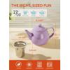 imageSweese Teapot Porcelain Tea Pot with Stainless Steel Infuser Blooming ampamp Loose Leaf Teapot  27ounce LilacPurple