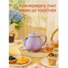 imageSweese Teapot Porcelain Tea Pot with Stainless Steel Infuser Blooming ampamp Loose Leaf Teapot  27ounce LilacPurple
