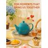 imageSweese Teapot Porcelain Tea Pot with Stainless Steel Infuser Blooming ampamp Loose Leaf Teapot  27ounce LilacSteel blue