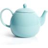 imageSweese Teapot Porcelain Tea Pot with Stainless Steel Infuser Blooming ampamp Loose Leaf Teapot  27ounce LilacTurquoise